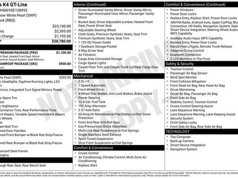 Certified 2025 Kia K4 GT-Line w/ GT-Line Premium Package FWD image 14