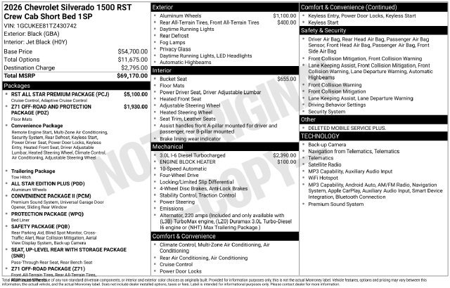 New 2026 Chevrolet Silverado 1500 RST w/ RST All Star Premium Package AWD/4WD image 4