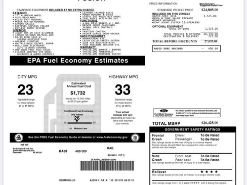 Used 2011 Ford Fusion SEL w/ 301A Rapid Spec Order Code image 35