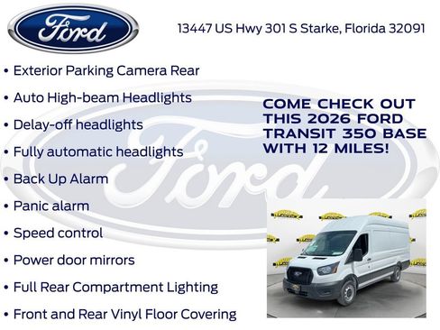 New 2026 Ford Transit 350 148 High Roof Extended w/ Load Area Protection Package RWD image 30