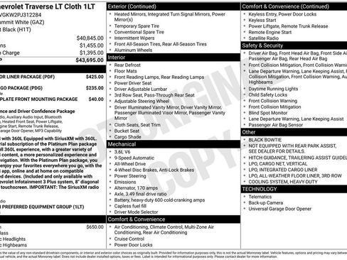 Certified 2023 Chevrolet Traverse LT w/ LPO, Floor Liner Package AWD/4WD image 40