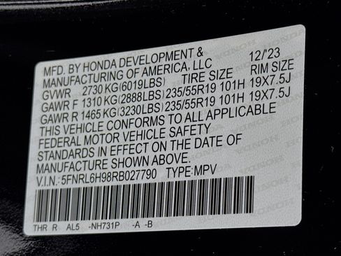 Certified 2024 Honda Odyssey Elite image 35