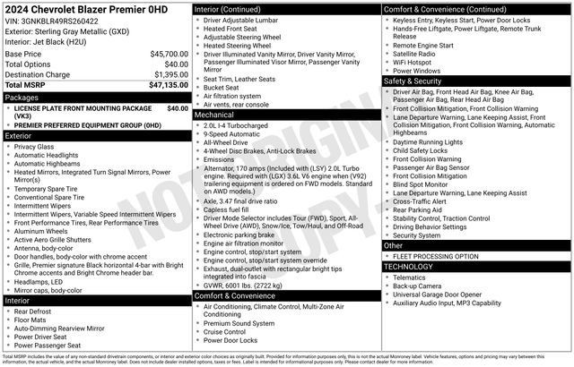 Certified 2024 Chevrolet Blazer Premier AWD/4WD image 29