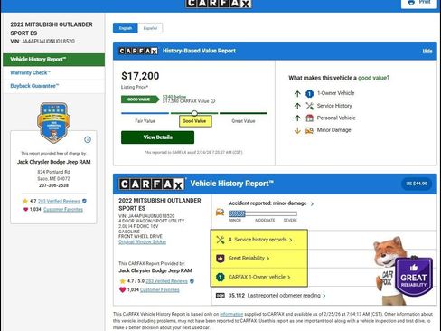 Used 2022 Mitsubishi Outlander Sport ES image 10