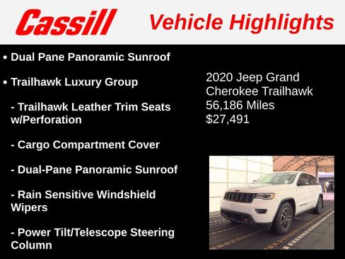 Used 2020 Jeep Grand Cherokee Trailhawk w/ Trailhawk Luxury Group image 3