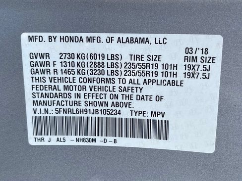 Used 2018 Honda Odyssey Elite image 14
