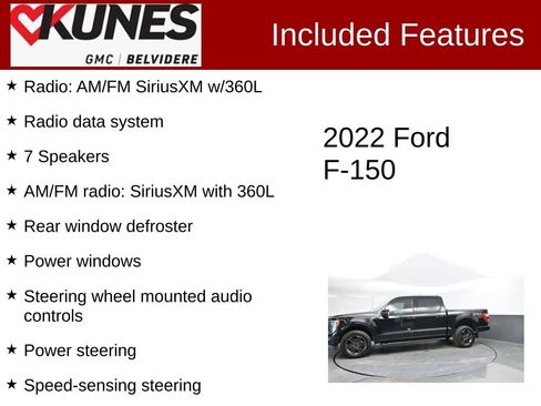 Used 2022 Ford F150 Lariat w/ Equipment Group 502A High AWD/4WD image 2