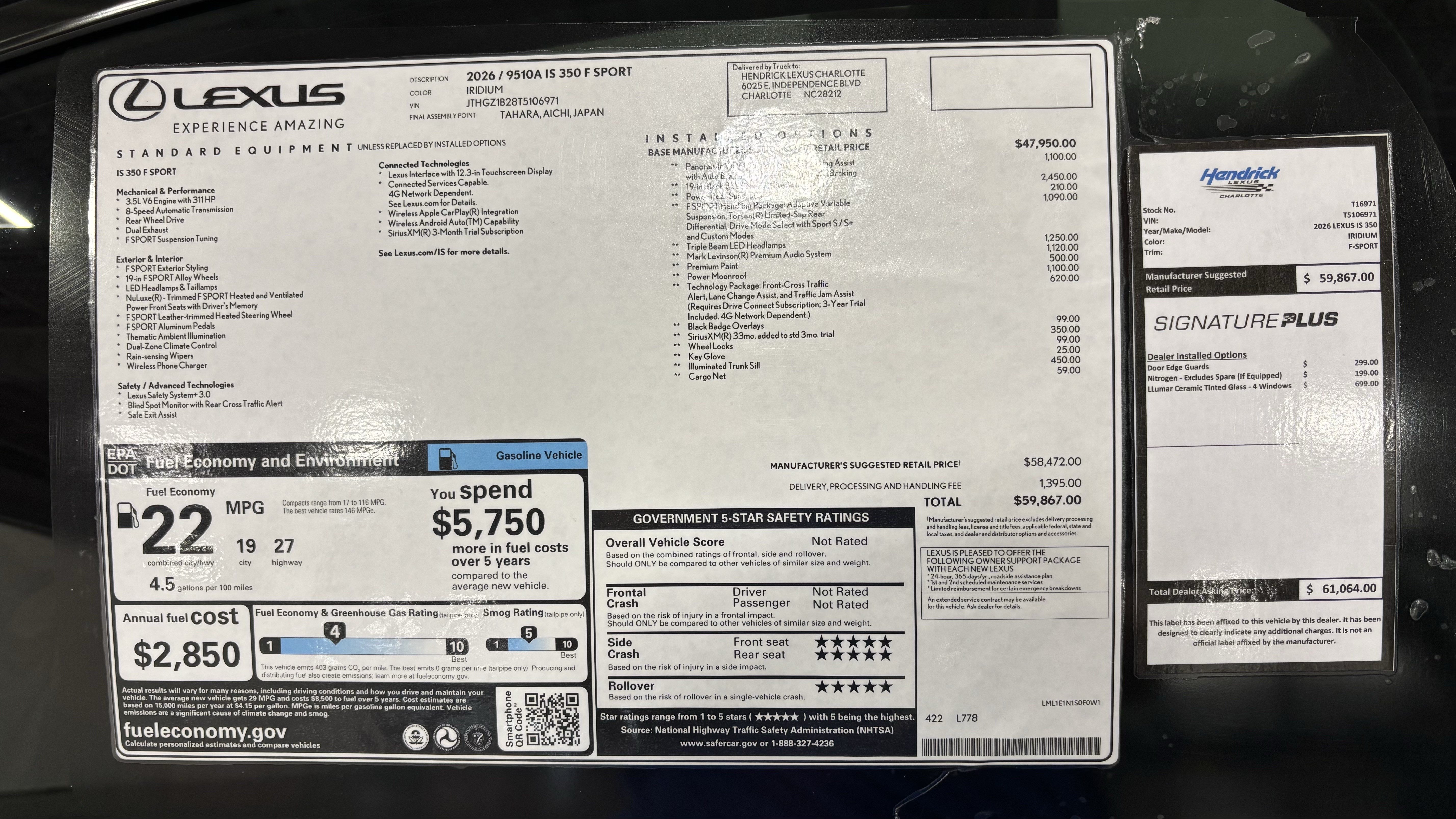 New 2026 Lexus IS 350 F Sport w/ Handling Package RWD image 42