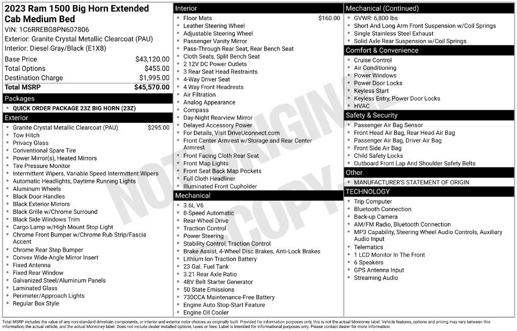 Used 2023 RAM 1500 Big Horn RWD image 5