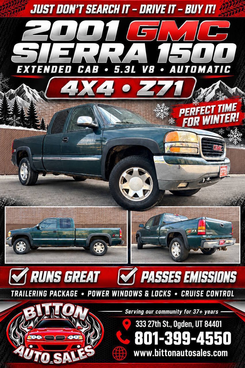Used 2001 GMC Sierra 1500 4x4 Extended Cab w/ Convenience Plus Group image 1