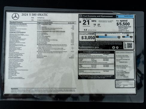 Used 2024 Mercedes-Benz S 580 4MATIC Sedan image 24