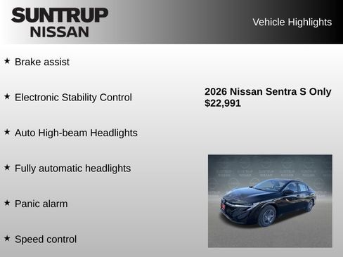 Used 2026 Nissan Sentra S w/ Floor Mat Package FWD image 30