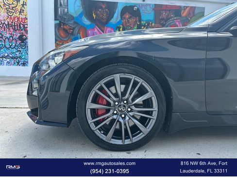 Used 2023 INFINITI Q50 Red Sport 400 w/ Black Opal Edition image 2