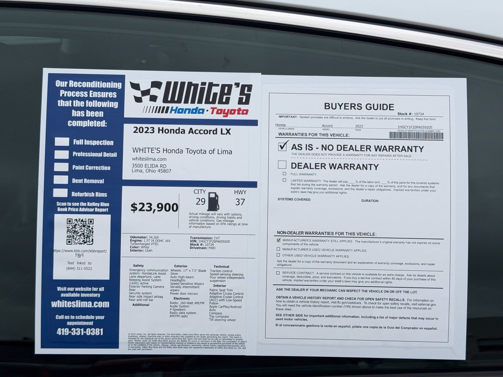 Used 2023 Honda Accord LX image 28