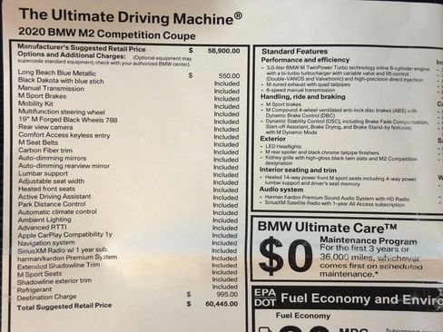 Used 2020 BMW M2 Competition RWD image 27
