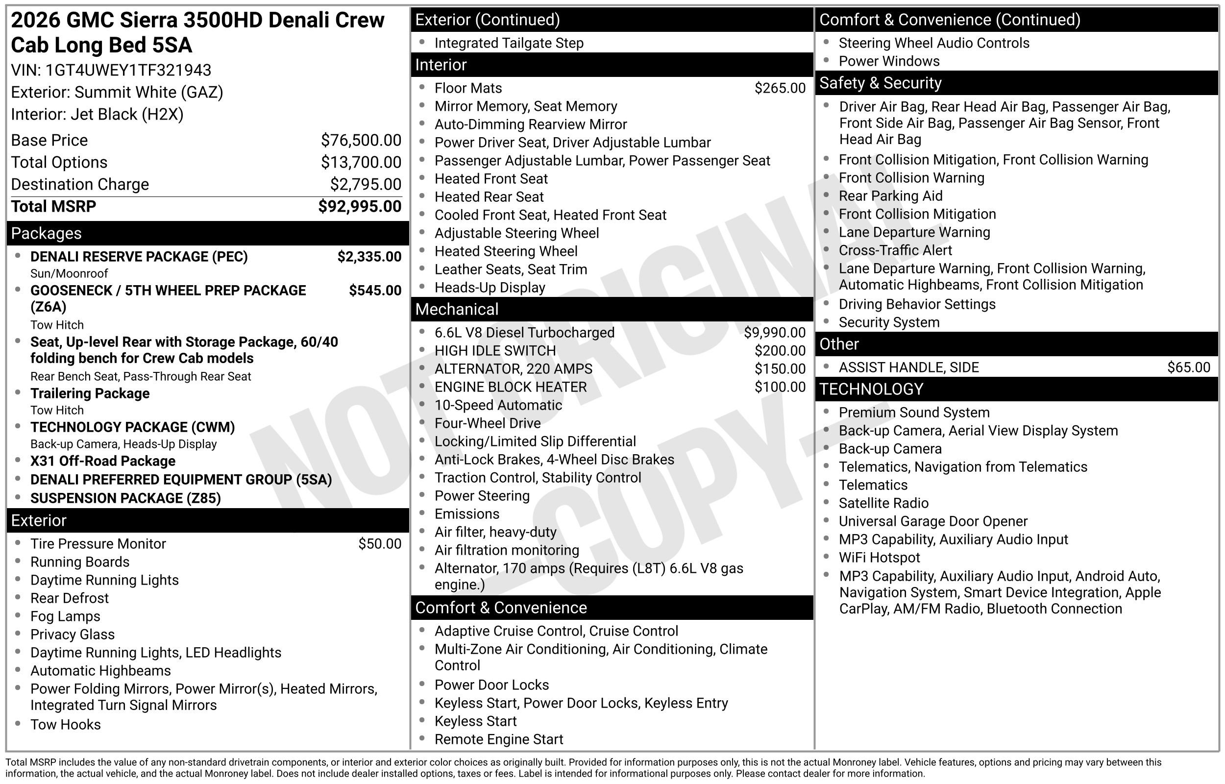 New 2026 GMC Sierra 3500 Denali w/ Denali Reserve Package AWD/4WD image 50