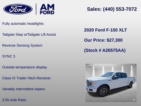 Certified 2020 Ford F150 XLT w/ Equipment Group 302A Luxury AWD/4WD image 12