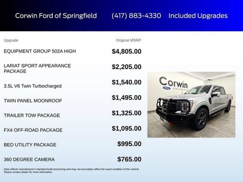 Certified 2023 Ford F150 Lariat w/ Equipment Group 502A High AWD/4WD image 6