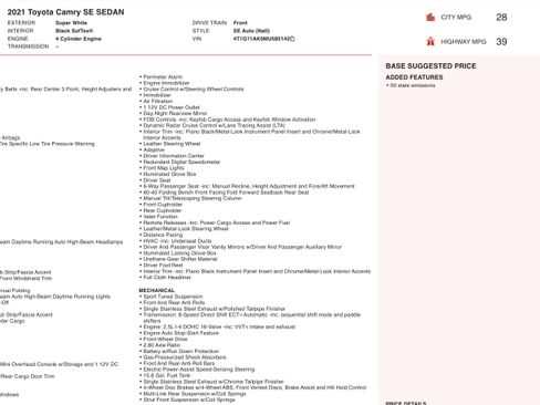 Used 2021 Toyota Camry SE image 3