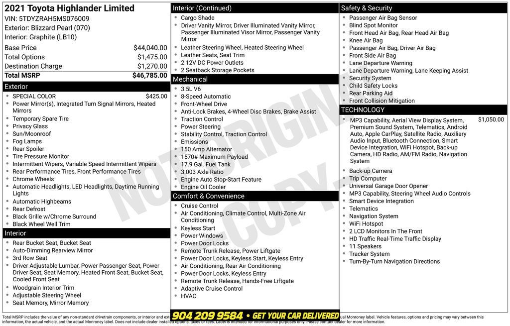 Used 2021 Toyota Highlander Limited FWD image 47