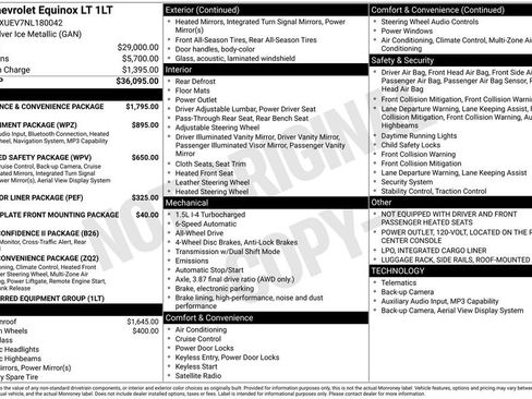 Used 2022 Chevrolet Equinox LT AWD/4WD image 2