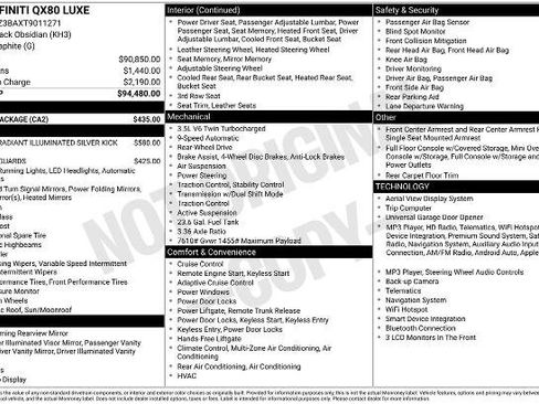 Certified 2026 INFINITI QX80 Luxe w/ Cargo Package RWD image 30