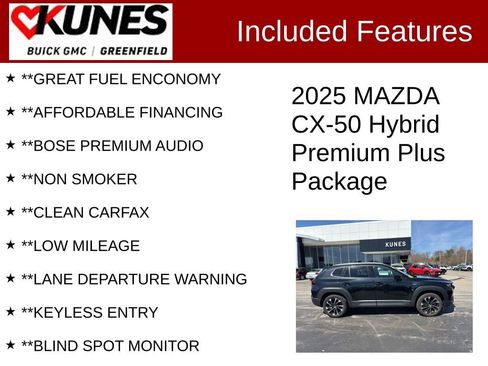 Used 2025 MAZDA CX-50 2.5 Hybrid w/ Premium Plus Pkg image 3