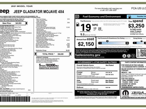 Certified 2021 Jeep Gladiator Mojave image 4