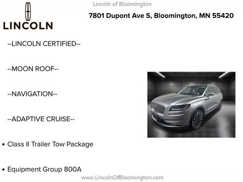 Used 2022 Lincoln Nautilus Black Label w/ Class II Trailer Tow Package AWD/4WD image 6