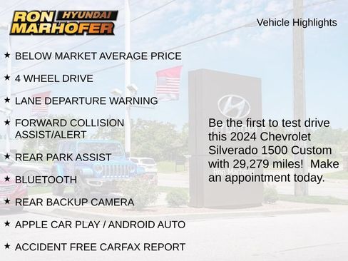 Used 2024 Chevrolet Silverado 1500 Custom AWD/4WD image 2