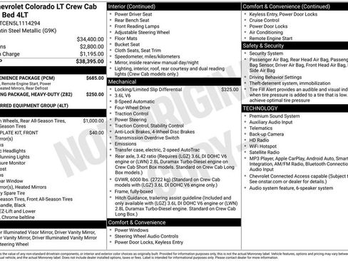 Used 2020 Chevrolet Colorado LT w/ LT Convenience Package AWD/4WD image 2