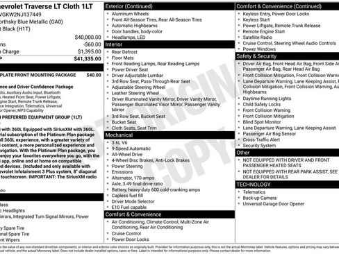 Used 2022 Chevrolet Traverse LT AWD/4WD image 3