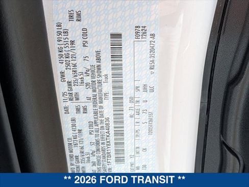 New 2026 Ford Transit 250 T250 RWD image 23