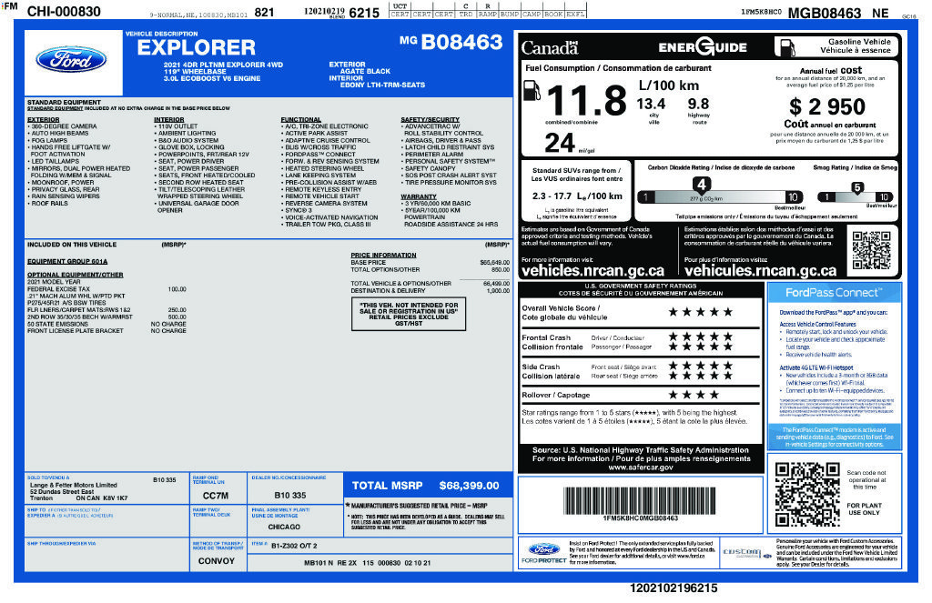 Used 2021 Ford Explorer Platinum AWD/4WD image 37