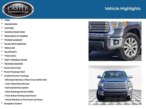 Used 2017 Toyota Tundra Limited w/ Limited Premium Package AWD/4WD image 3