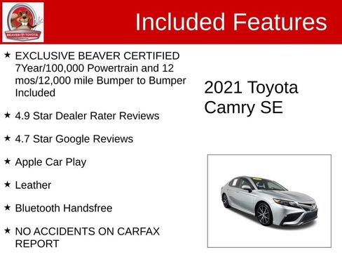Used 2021 Toyota Camry SE FWD image 4