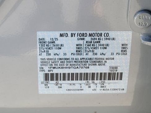 New 2026 Ford Explorer Platinum w/ LUX Leather Package image 13