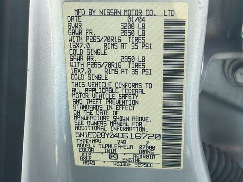 Used 2004 Nissan Xterra XE AWD/4WD image 14
