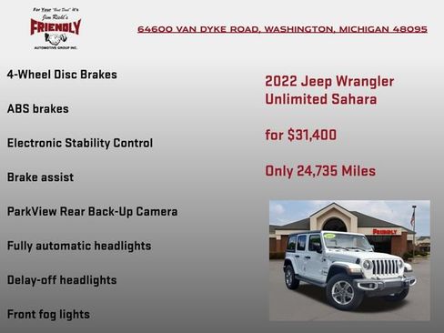 Used 2022 Jeep Wrangler Unlimited Sahara AWD/4WD image 20