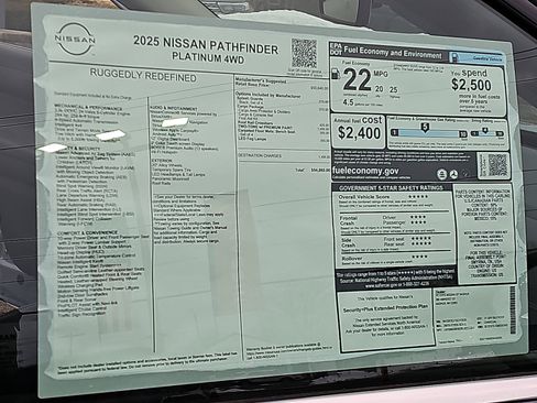 New 2025 Nissan Pathfinder Platinum w/ Cargo Package image 20