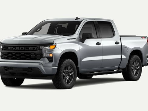 New 2026 Chevrolet Silverado 1500 Custom w/ Turbomax Blackout Package AWD/4WD image 3