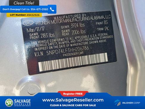 Used 2017 Hyundai Elantra SE image 16