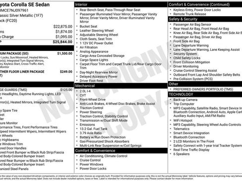Certified 2022 Toyota Corolla SE w/ SE Premium Package FWD image 33