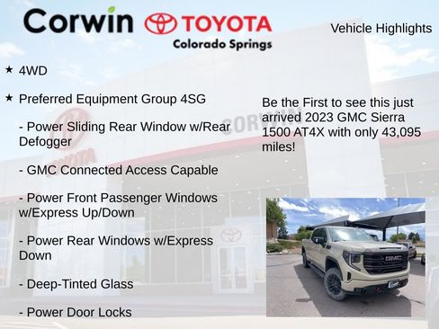 Used 2023 GMC Sierra 1500 AT4X AWD/4WD image 4