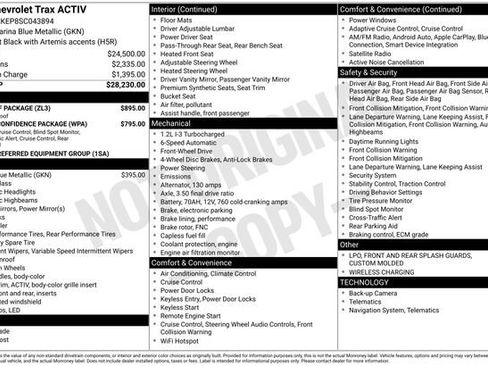 Used 2025 Chevrolet Trax ACTIV w/ Sunroof Package FWD image 4