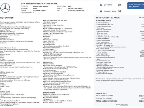 Used 2016 Mercedes-Benz C 300 Sport w/ Multimedia Package image 2
