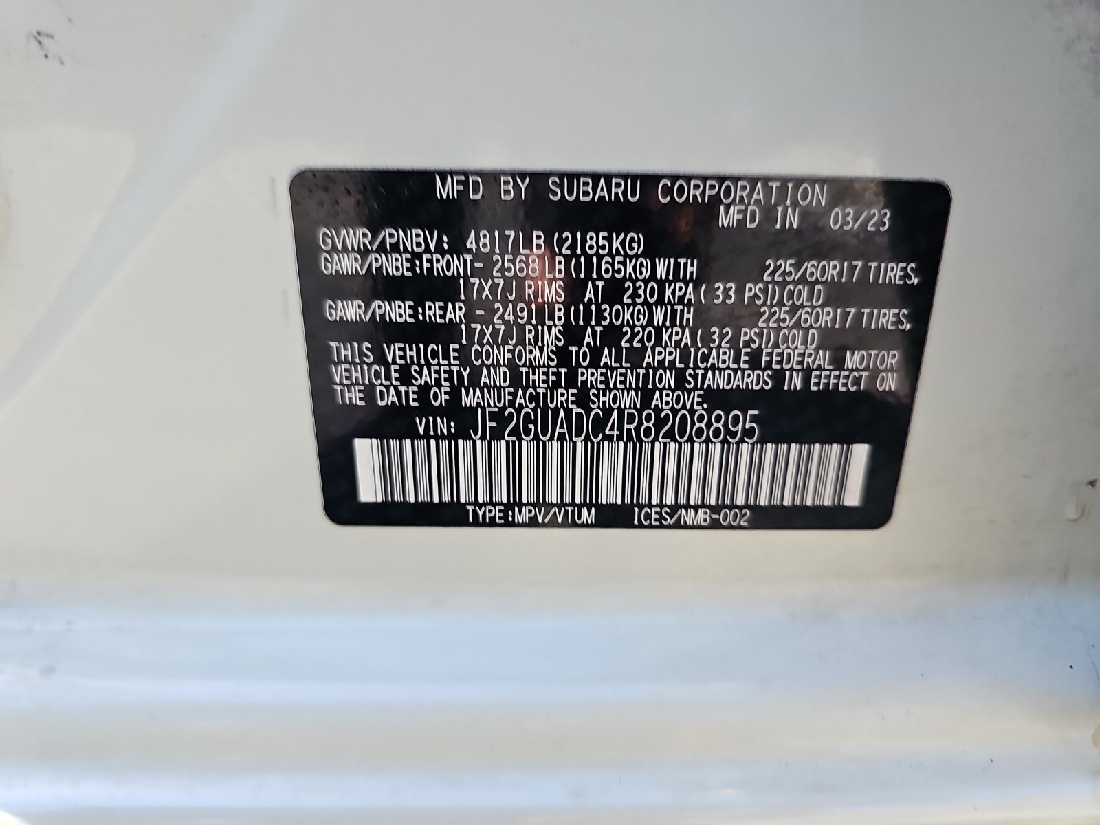 Certified 2024 Subaru Crosstrek 2.0i Premium AWD/4WD image 16