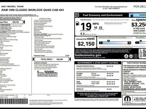 Used 2021 RAM 1500 Classic Warlock AWD/4WD image 3