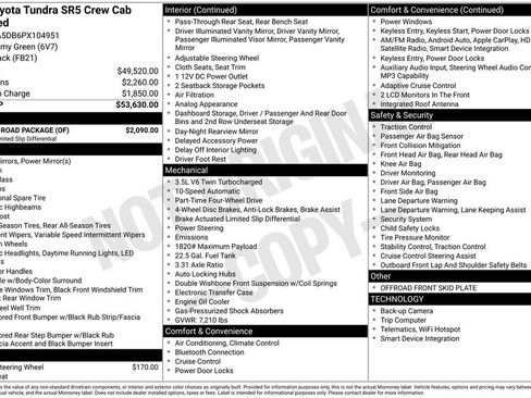 Used 2023 Toyota Tundra SR5 w/ TRD Off-Road Package AWD/4WD image 34