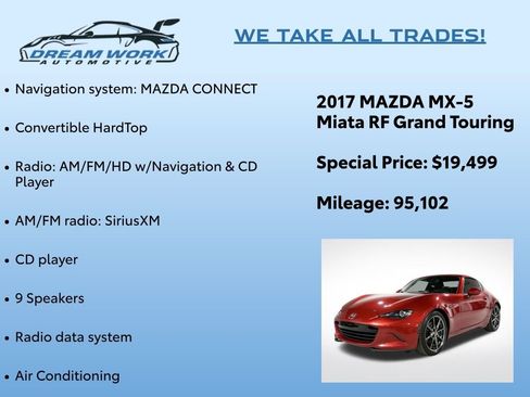 Used 2017 MAZDA MX-5 Miata RF Grand Touring image 2